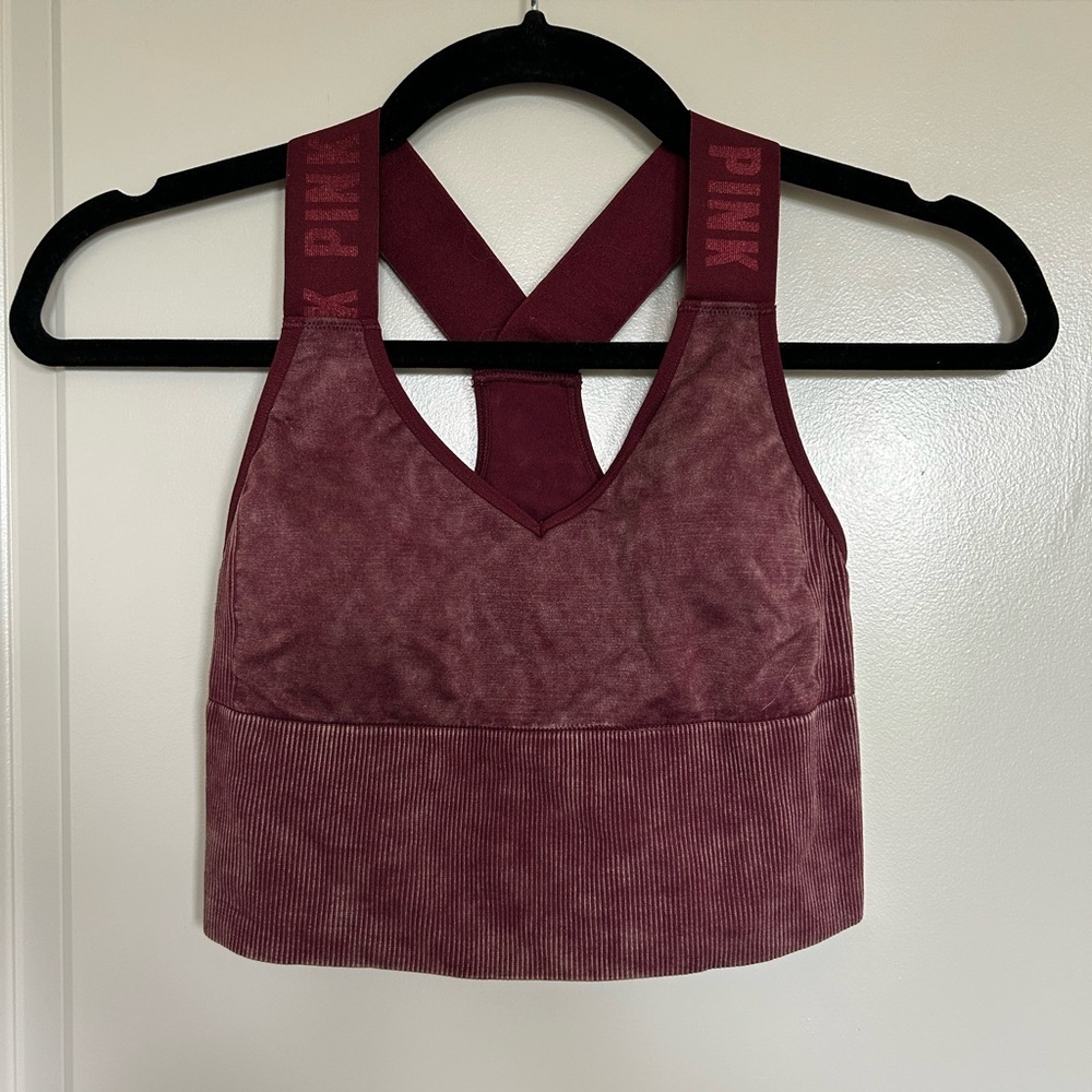 PINK Victoria's Secret Red Sports Bra with Racerback